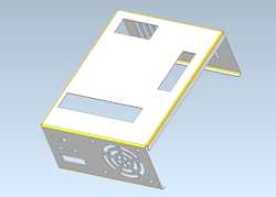 Cylindrical bends of computer housing detected by CGM Modeler