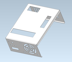 Desktop computer housing manufactured from sheet-metal