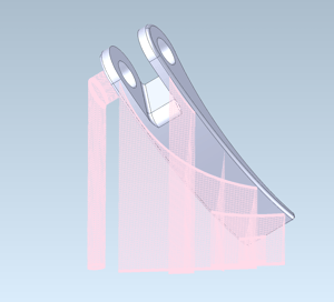 Lever Lightweighted with Supports - Ready for 3D Printing