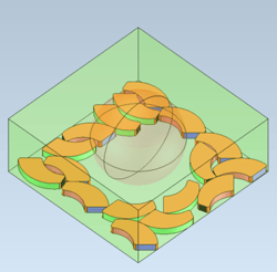 Exclusion Zone Isometric view of the output in Optimize2D mode